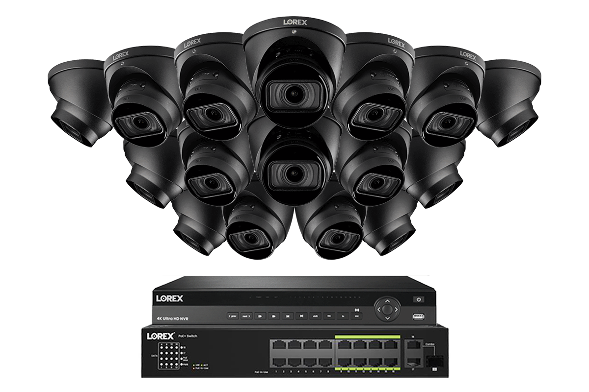 Lorex Elite Series 32-Channel (6TB) 4K IP System with Nocturnal N4 Lite Turret Cameras and PoE Switch