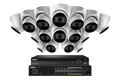 Système NVR câblé Lorex 4K (compatible 32 caméras) 6 To avec 3 caméras tourelles IP intelligentes Nocturnal 3 à objectif varifocal motorisé