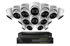Système NVR câblé Lorex 4K (compatible 32 caméras) 6 To avec 3 caméras tourelles IP intelligentes Nocturnal 3 à objectif varifocal motorisé