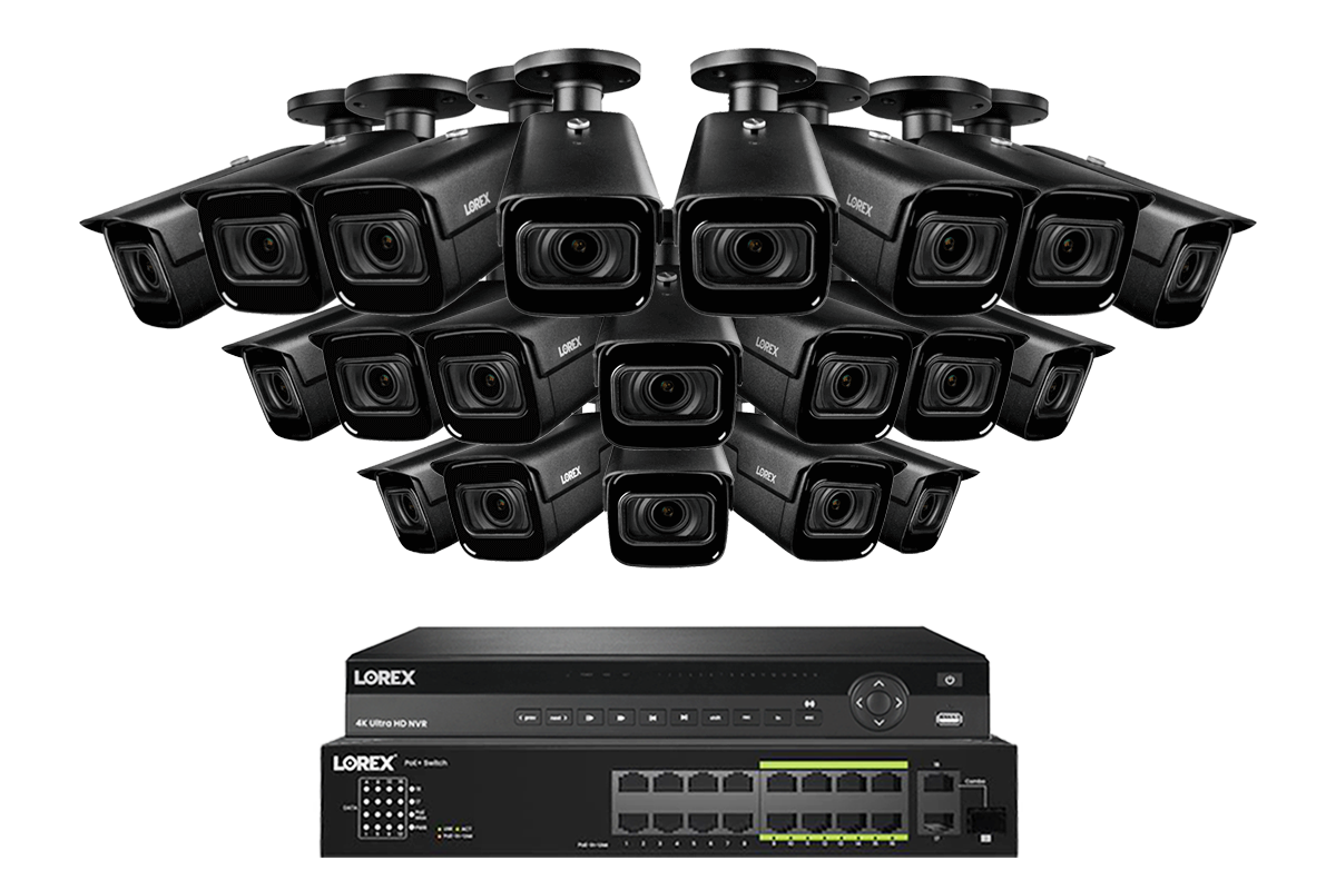 Lorex Elite Series 32-Channel (6TB) 4K IP System with Nocturnal N4 Lite Bullet Cameras and PoE Switch