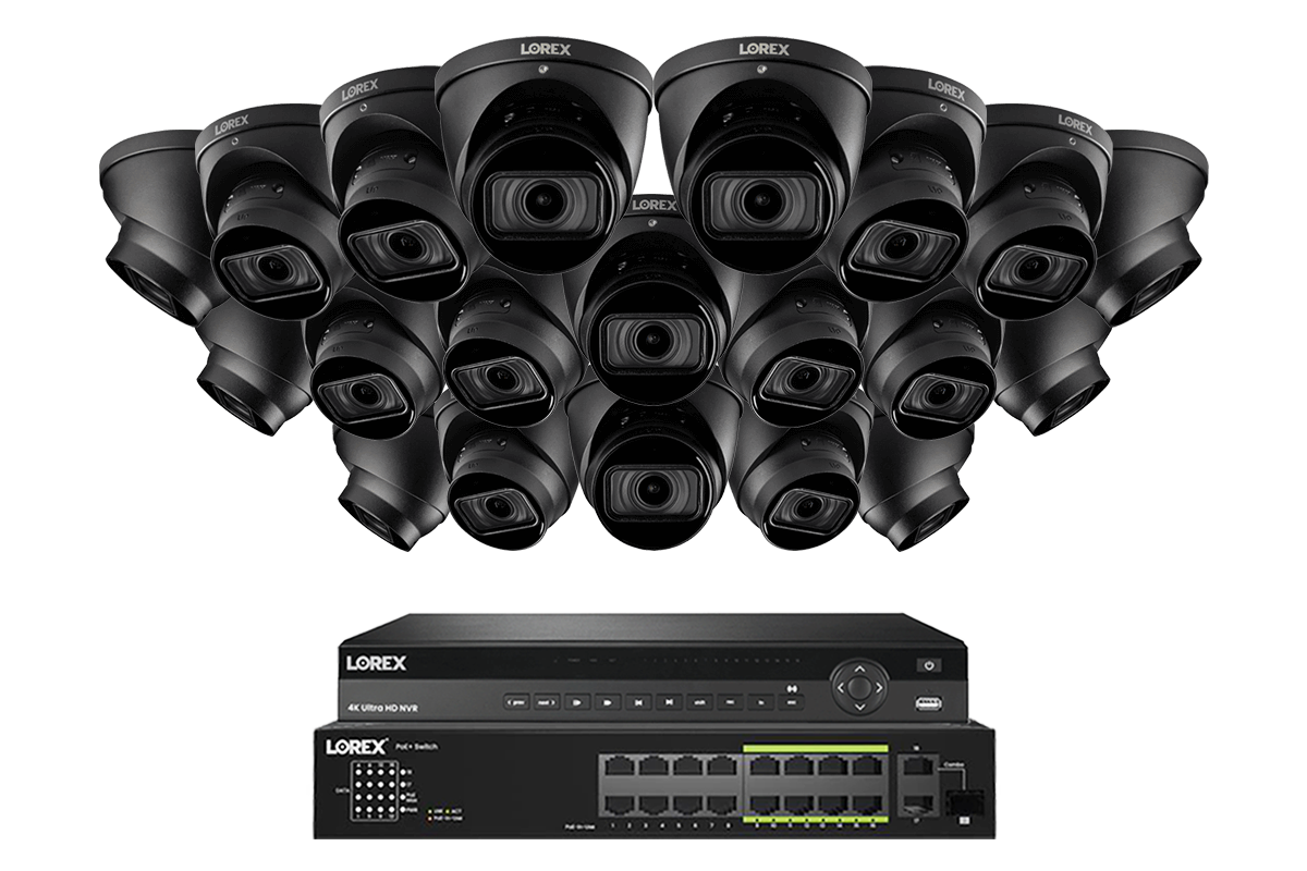 Lorex Elite Series 32-Channel (6TB) 4K IP System with Nocturnal N4 Lite Turret Cameras and PoE Switch