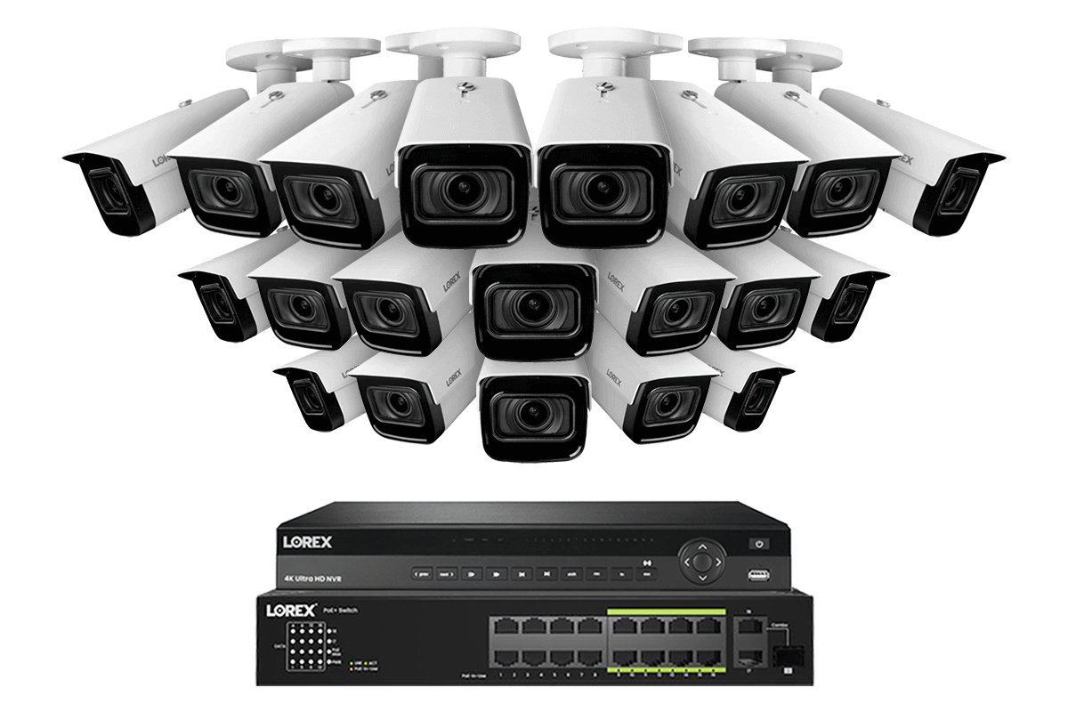 Lorex Elite Series 32-Channel (6TB) 4K IP System with Nocturnal N4 Lite Bullet Cameras and PoE Switch