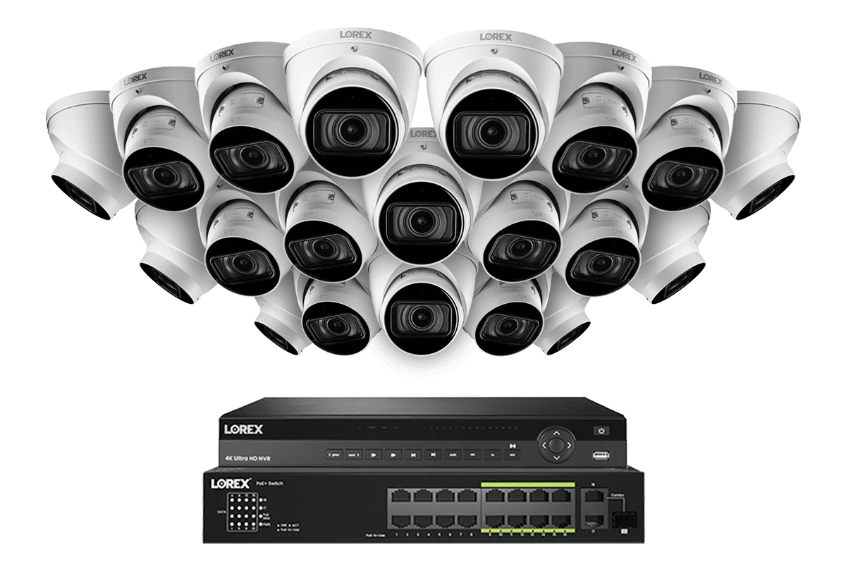 Lorex Elite Series 32-Channel (6TB) 4K IP System with Nocturnal N4 Lite Turret Cameras and PoE Switch