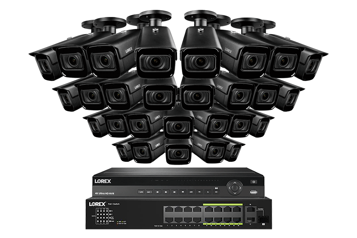 Lorex Elite Series 32-Channel (6TB) 4K IP System with Nocturnal N4 Lite Bullet Cameras and PoE Switch