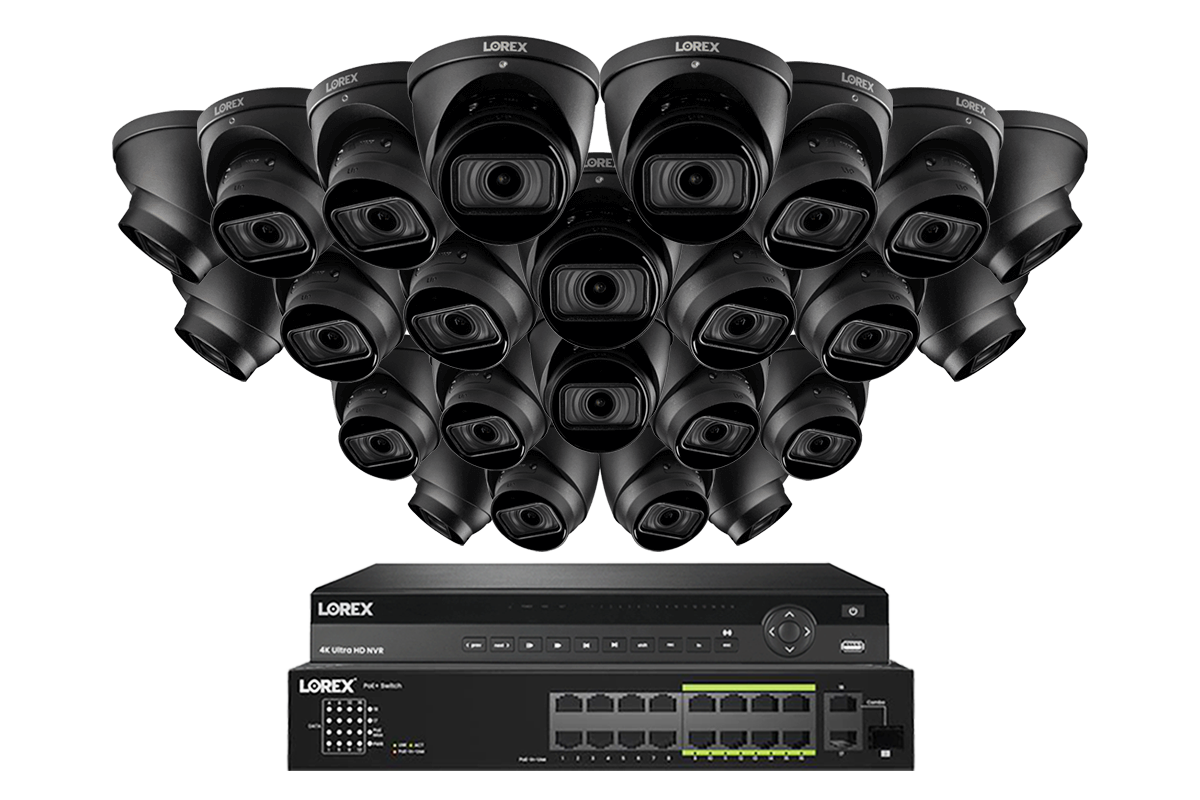 Lorex Elite Series 32-Channel (6TB) 4K IP System with Nocturnal N4 Lite Turret Cameras and PoE Switch