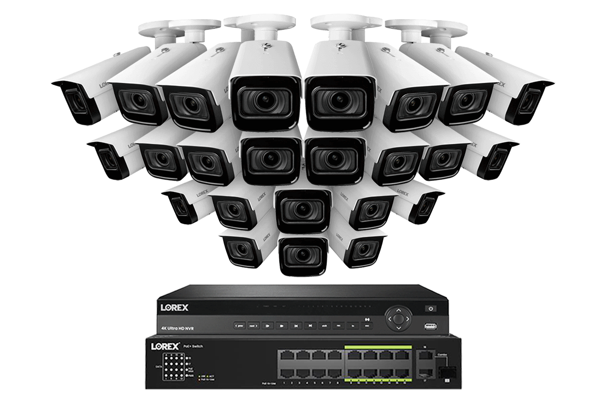 Lorex Elite Series 32-Channel (6TB) 4K IP System with Nocturnal N4 Lite Bullet Cameras and PoE Switch