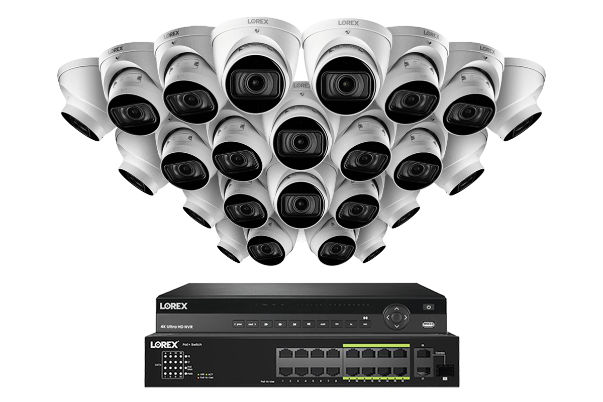 Lorex Elite Series 32-Channel (6TB) 4K IP System with Nocturnal N4 Lite Turret Cameras and PoE Switch