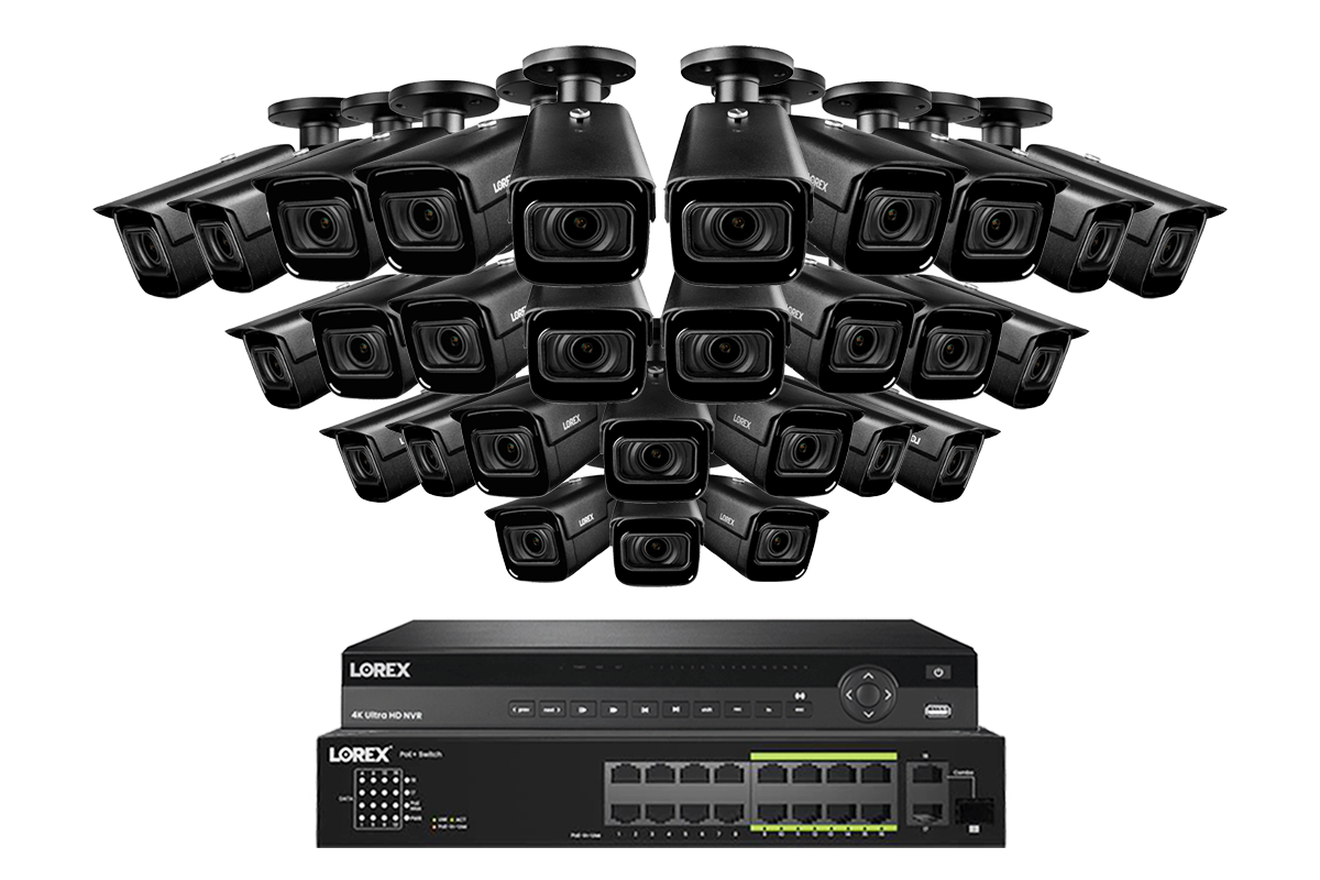 Lorex Elite Series 32-Channel (6TB) 4K IP System with Nocturnal N4 Lite Bullet Cameras and PoE Switch