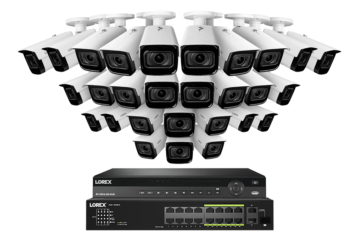 Lorex Elite Series 32-Channel (6TB) 4K IP System with Nocturnal N4 Lite Bullet Cameras and PoE Switch