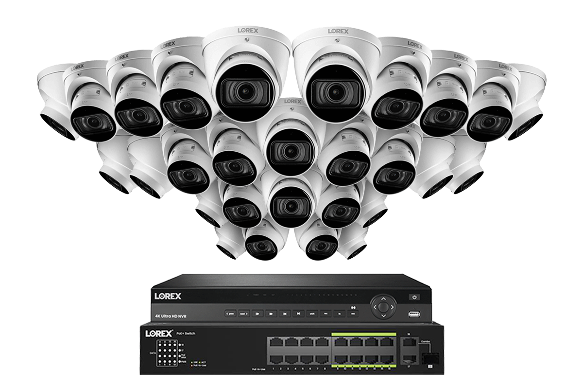Lorex Elite Series 32-Channel (6TB) 4K IP System with Nocturnal N4 Lite Turret Cameras and PoE Switch