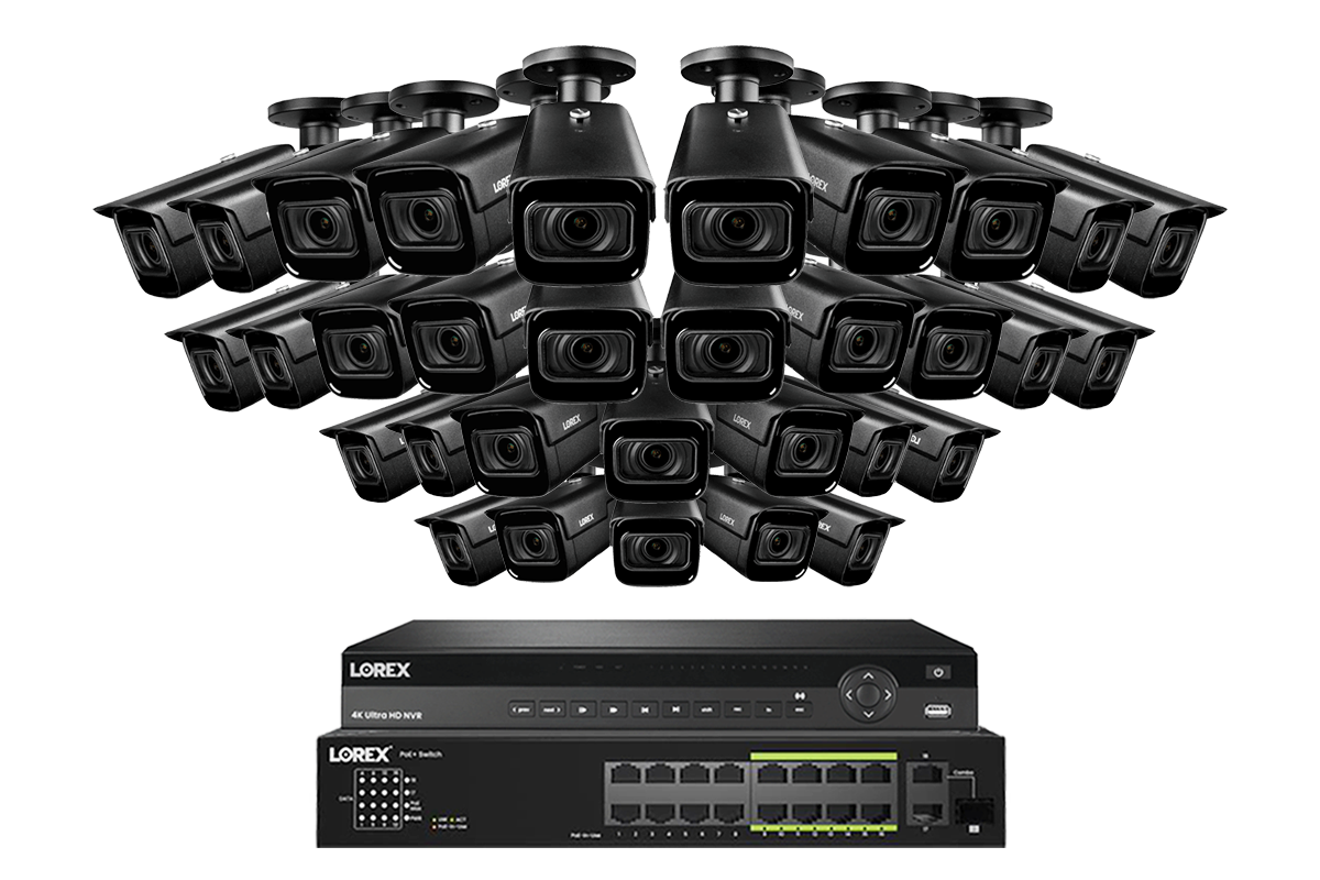 Lorex Elite Series 32-Channel (6TB) 4K IP System with Nocturnal N4 Lite Bullet Cameras and PoE Switch