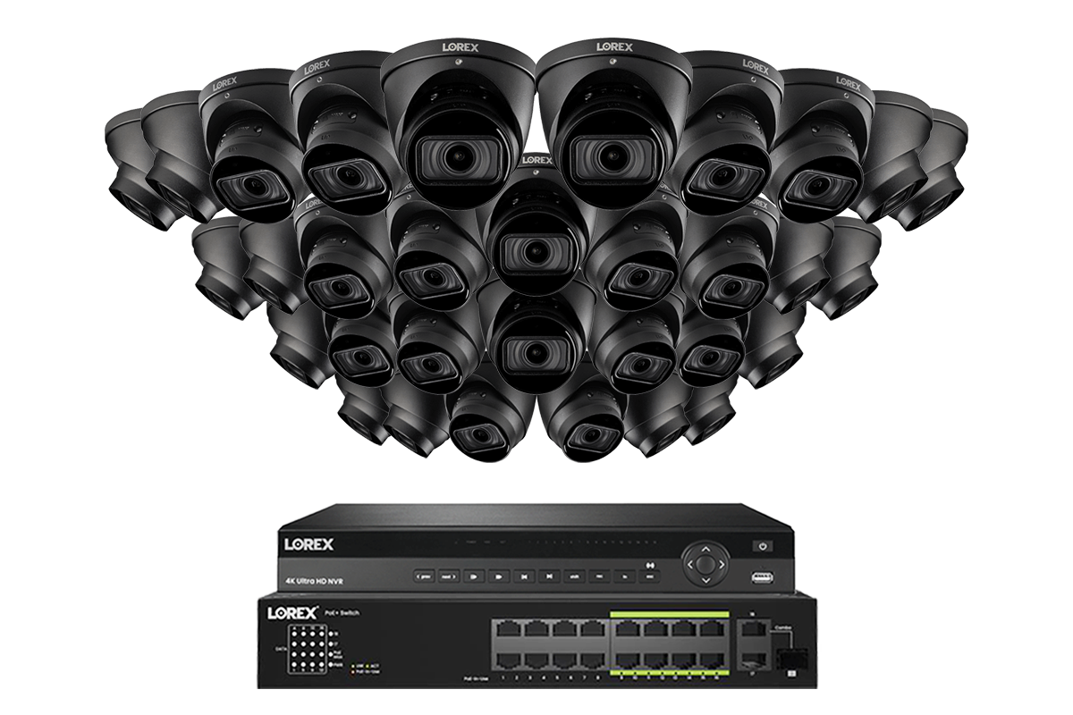 Lorex Elite Series 32-Channel (6TB) 4K IP System with Nocturnal N4 Lite Turret Cameras and PoE Switch