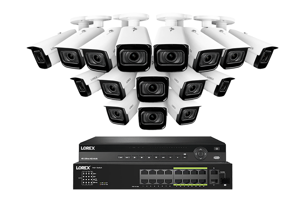 Lorex Elite Series 32-Channel (8TB) 4K IP System with Nocturnal N4 Lite Bullet Cameras and PoE Switch