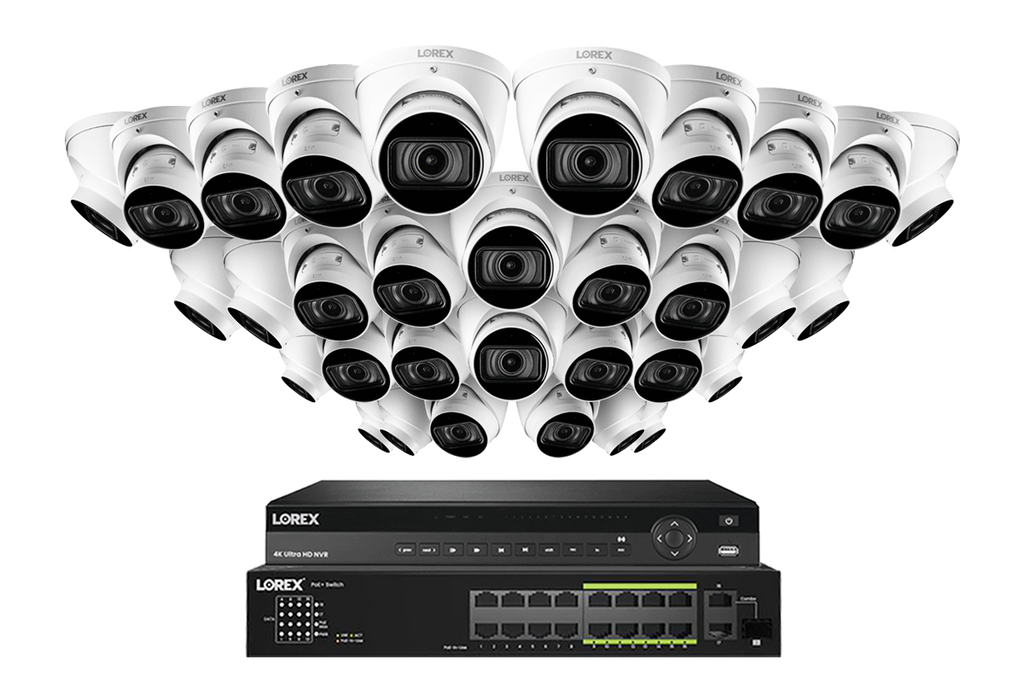 Lorex Elite Series 32-Channel (6TB) 4K IP System with Nocturnal N4 Lite Turret Cameras and PoE Switch