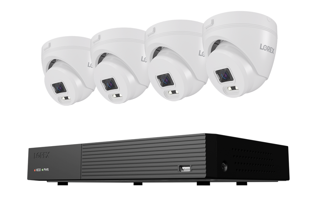Lorex Connect T Series 1080p 8-Channel Wired DVR System with Four T1 1080p Turret Security Cameras - 128GB