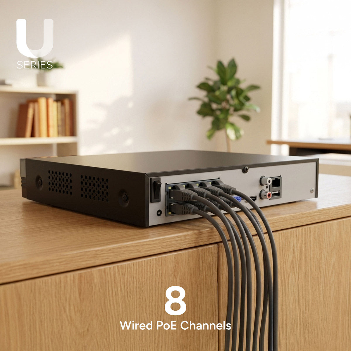 Lorex Connect U Series 4K 8-Channel Wired NVR System with U3 4K PoE Turret Cameras - 2TB