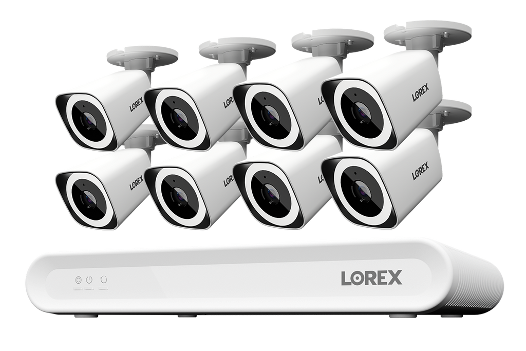 Lorex Connect 4K 8-Channel Wired NVR System with 8 4K IP Bullet Security Cameras - 1TB
