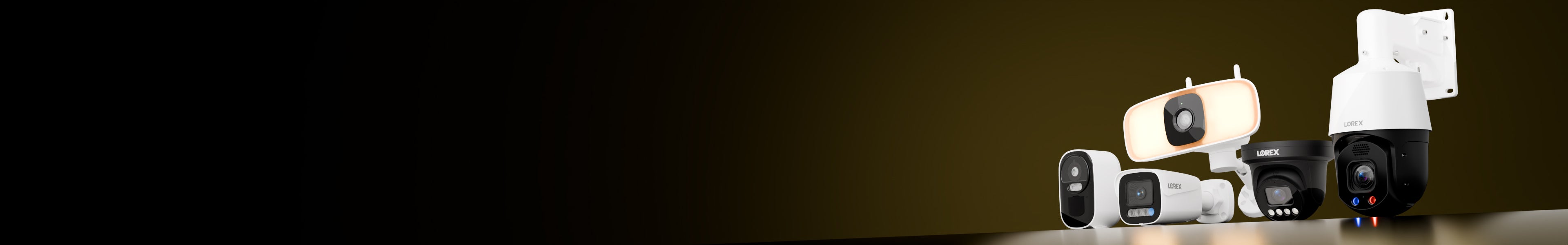 Lorex professional security cameras for business including dome, bullet, and PTZ cameras, showcasing advanced surveillance solutions for commercial security