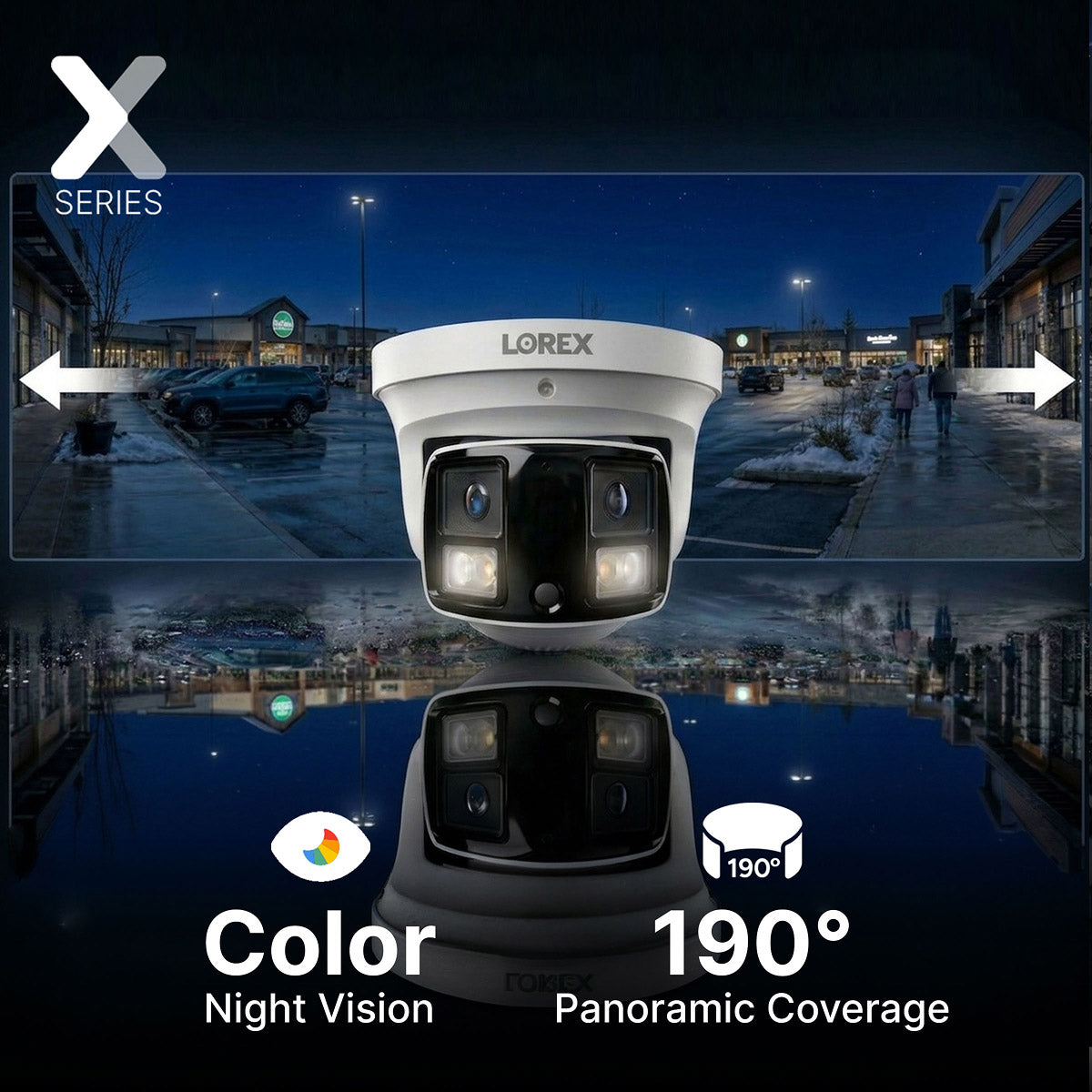 Lorex Connect X Series 4K 16-Channel Wired NVR System with X3 Dual-Lens Turret Camera - 4TB