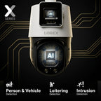 Lorex Connect X Series 2K+ Dual-Lens PTZ Camera with 30× Optical Zoom
