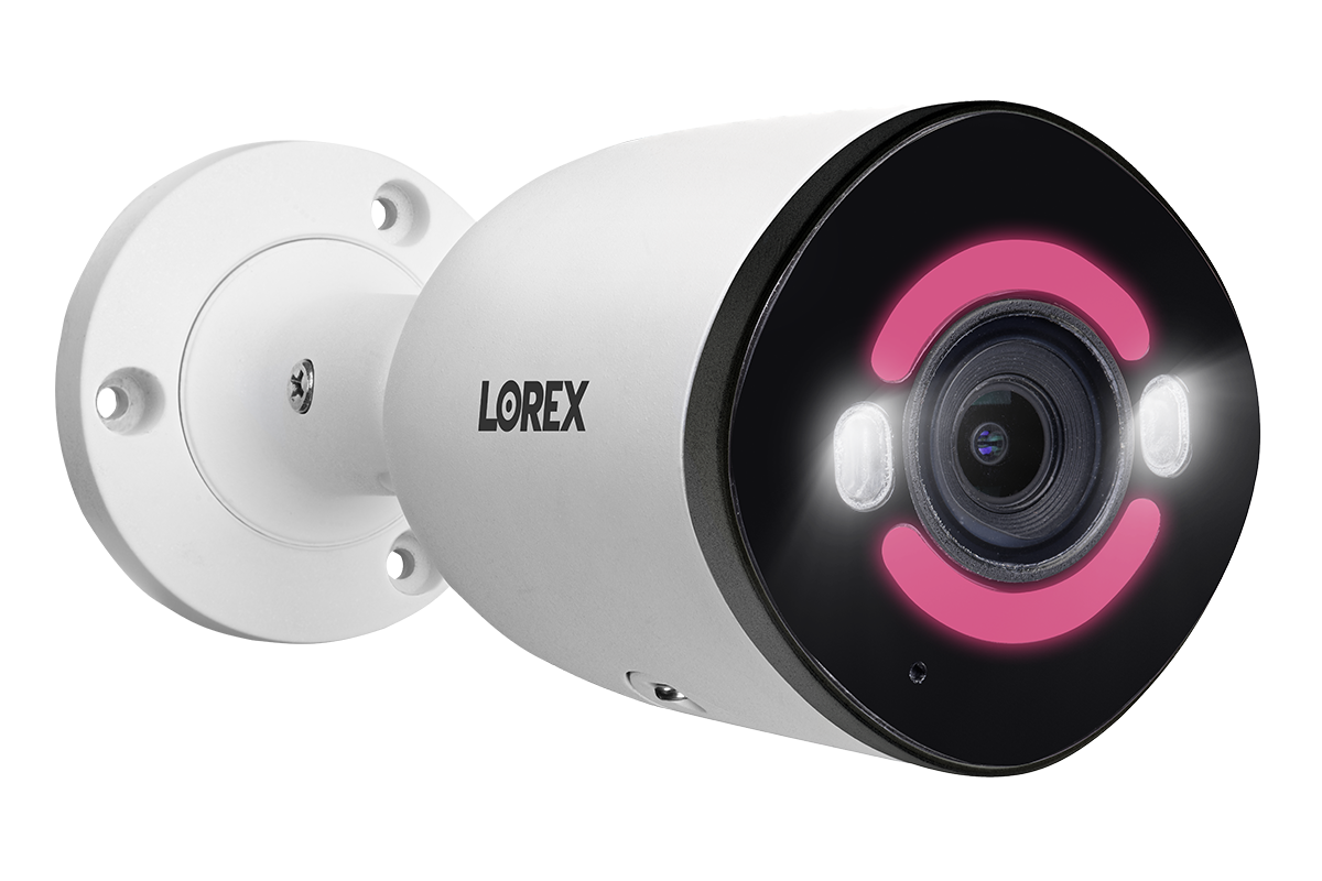 Lorex 4K+ Ultra HD 12MP Smart Security Lighting Deterrence Bullet AI PoE IP Wired Camera