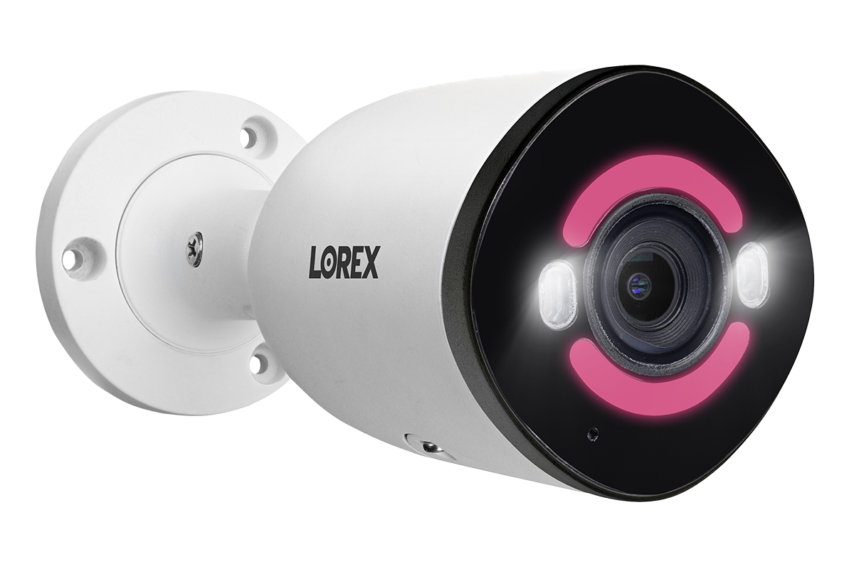 Lorex 4K+ 12MP IP Wired Bullet Security Camera with Smart Security Lighting