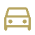Gold car icon on a transparent background