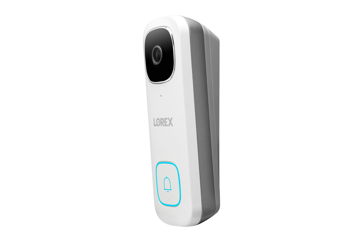 Lorex 2K Wi-Fi Video Doorbell 32GB (White, Single) - Open Box