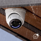 Lorex 4K+ Ultra HD 12MP Smart Security Lighting Deterrence Dome AI PoE IP Wired Camera - Open Box