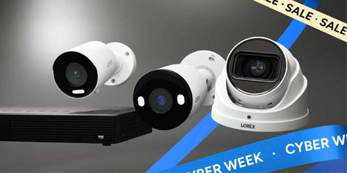 Lorex security cameras and recorder featured for the Lorex for Business Cyber Week Sale.
