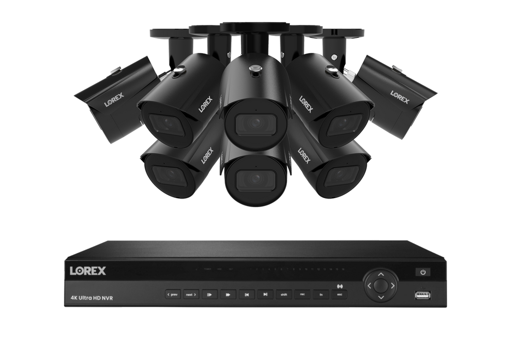 Lorex Pro Series 4K 16 Camera Capable 4TB Wired NVR System with 4MP (2K) A4 IP Bullet Cameras
