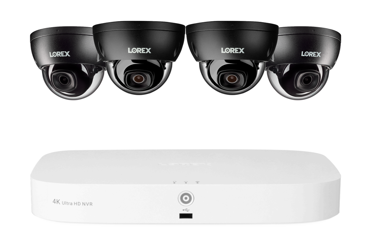 Lorex Fusion 4K 16-Channel (8 Wired + 8 Wi-Fi) 2TB NVR System with IP Dome Cameras featuring Listen-In Audio and IK10 Vandal Proof Rating
