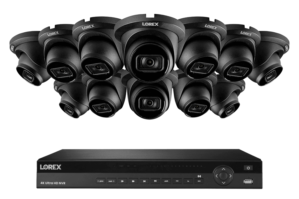 Lorex 4K (16 Camera Capable) 4TB Wired NVR System with Nocturnal 3 Smart IP Dome Cameras with Listen-In Audio and 30FPS - Black 12