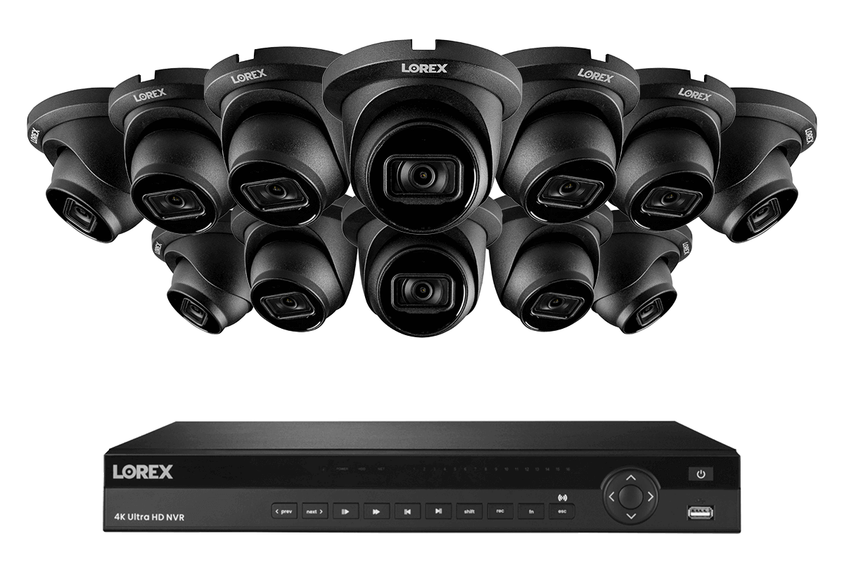 Lorex 4K (16 Camera Capable) 4TB Wired NVR System with Nocturnal 3 Smart IP Dome Cameras with Listen-In Audio and 30FPS - Black 12