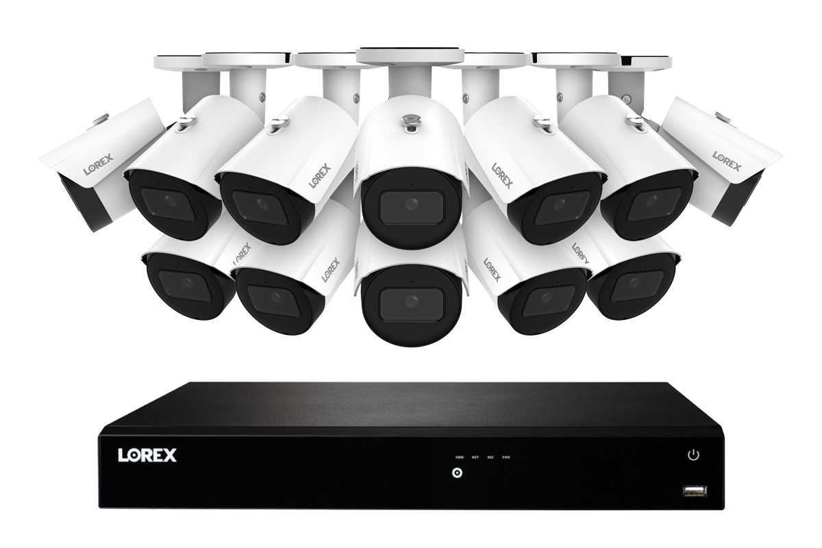 Lorex Fusion Series 4K 16 Camera Capable (Wired or Fusion Wi-Fi) 6TB Wired NVR System with 8 A14 IP Bullet Cameras