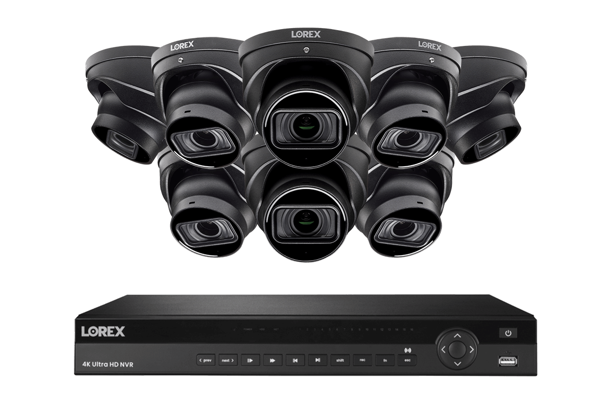 Lorex 4K (16 Camera Capable) 4TB Wired NVR System with Nocturnal 4 Smart IP Dome Cameras Featuring Motorized Varifocal Lens, Listen-In Audio and 30FPS - Black 8