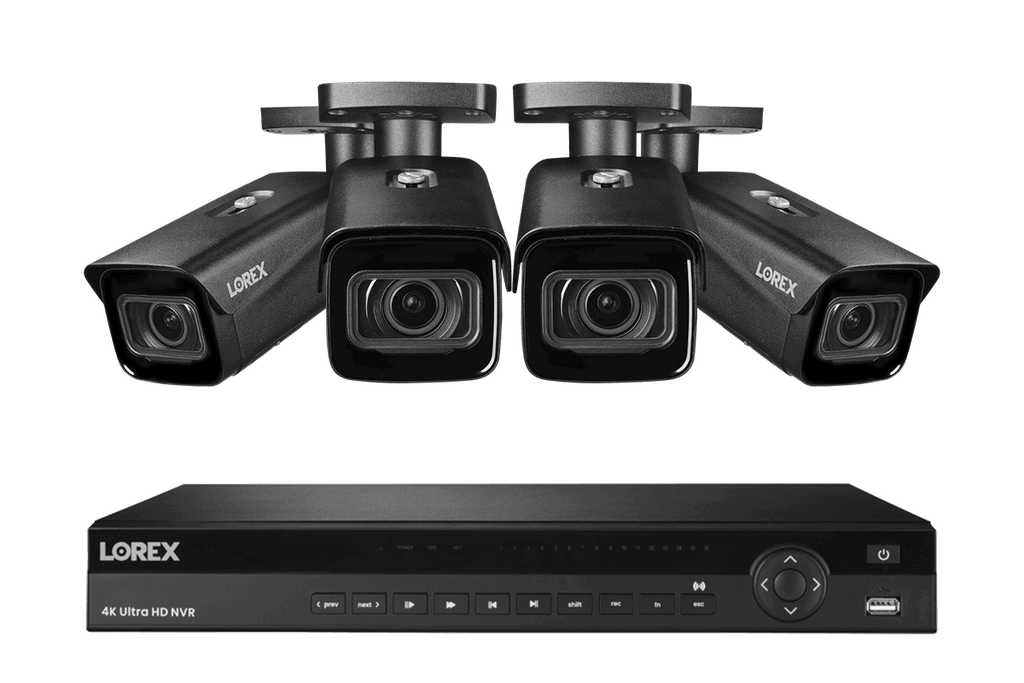 Lorex 4K (16 Camera Capable) 6TB Wired NVR System with Nocturnal 3 Smart IP Bullet Cameras with Motorized Varifocal Lens