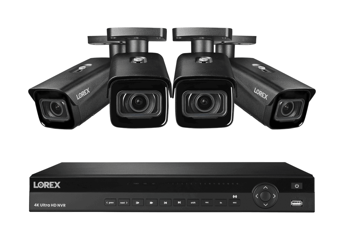 Lorex 4K (16 Camera Capable) 6TB Wired NVR System with Nocturnal 3 Smart IP Bullet Cameras with Motorized Varifocal Lens