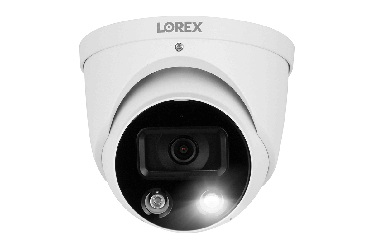 Lorex Fusion 4K 16-Channel (8 Wired + 8 Wi-Fi) 2TB NVR System with Dome Cameras Featuring Smart Deterrence and 2-Way Audio