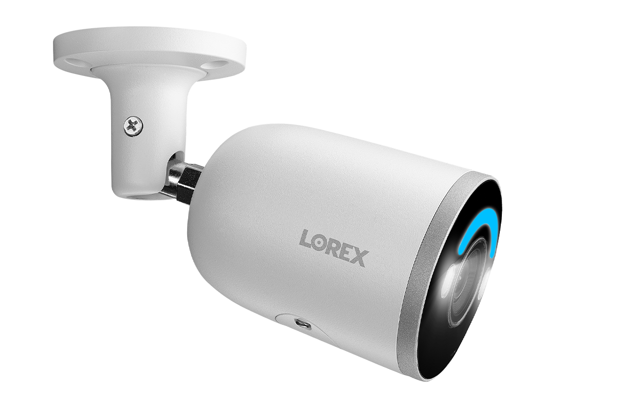 Lorex Fusion 4K 16 Camera Capable (8 Wired + 8 Fusion Wi-Fi) 2TB Wired NVR System with 4 Bullet Cameras Featuring Smart Security Lighting