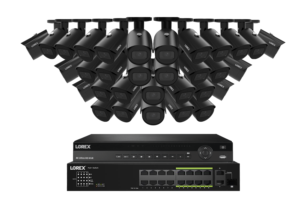 Lorex Elite Series 4K 32 Camera Capable 6TB Wired NVR System with A14 IP Bullet Cameras