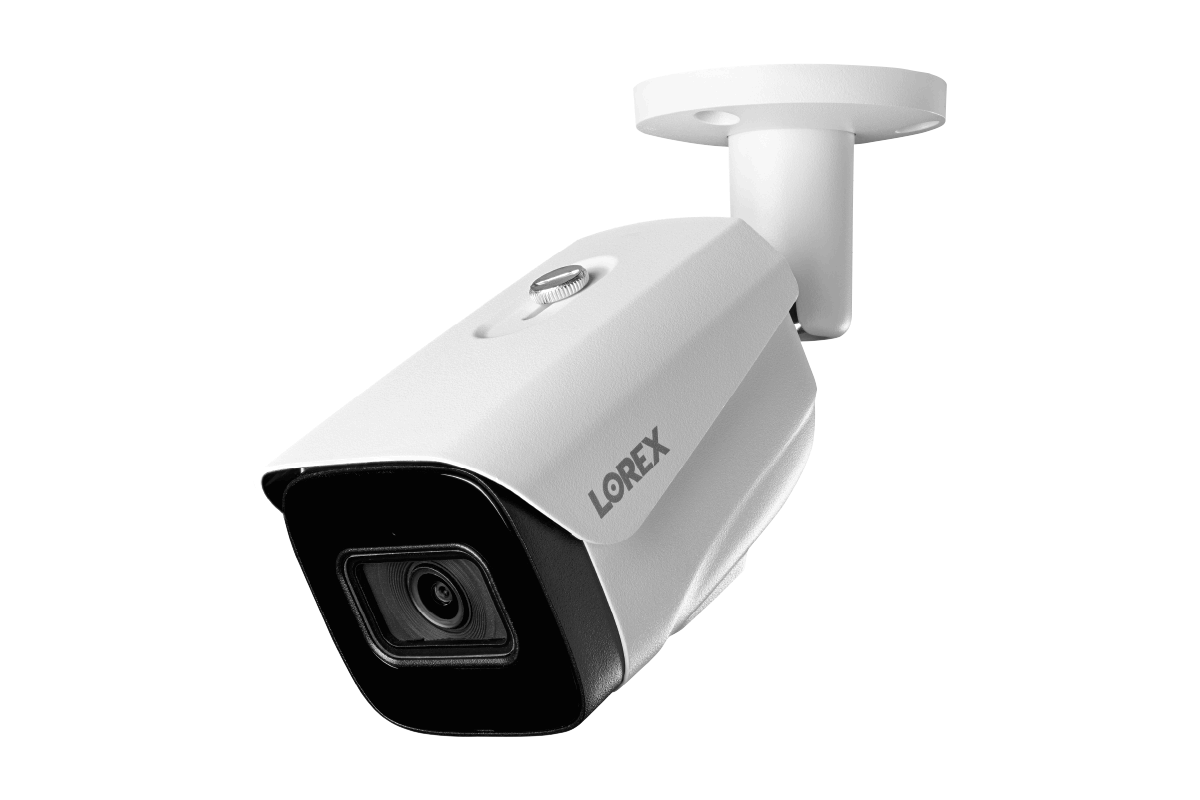 4K (8MP) Smart IP White Security Camera with Listen-in Audio and Real-Time 30FPS Recording