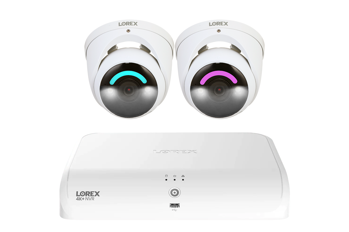 Lorex 4K+ 12MP 16 Camera Capable (8 Wired + 8 Fusion Wi-Fi ) 2TB Wired NVR System with H30 IP Turret Cameras