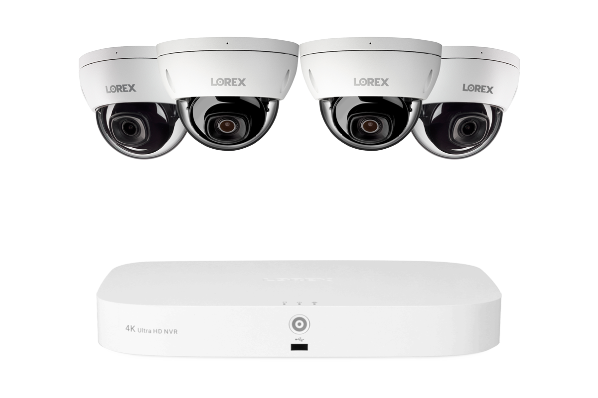 Lorex Fusion Series 4K 16 Camera Capable (8 Wired + 8 Fusion Wi-Fi) 2TB Wired NVR System with 4MP (2K) A4 IP Dome Cameras - White 4