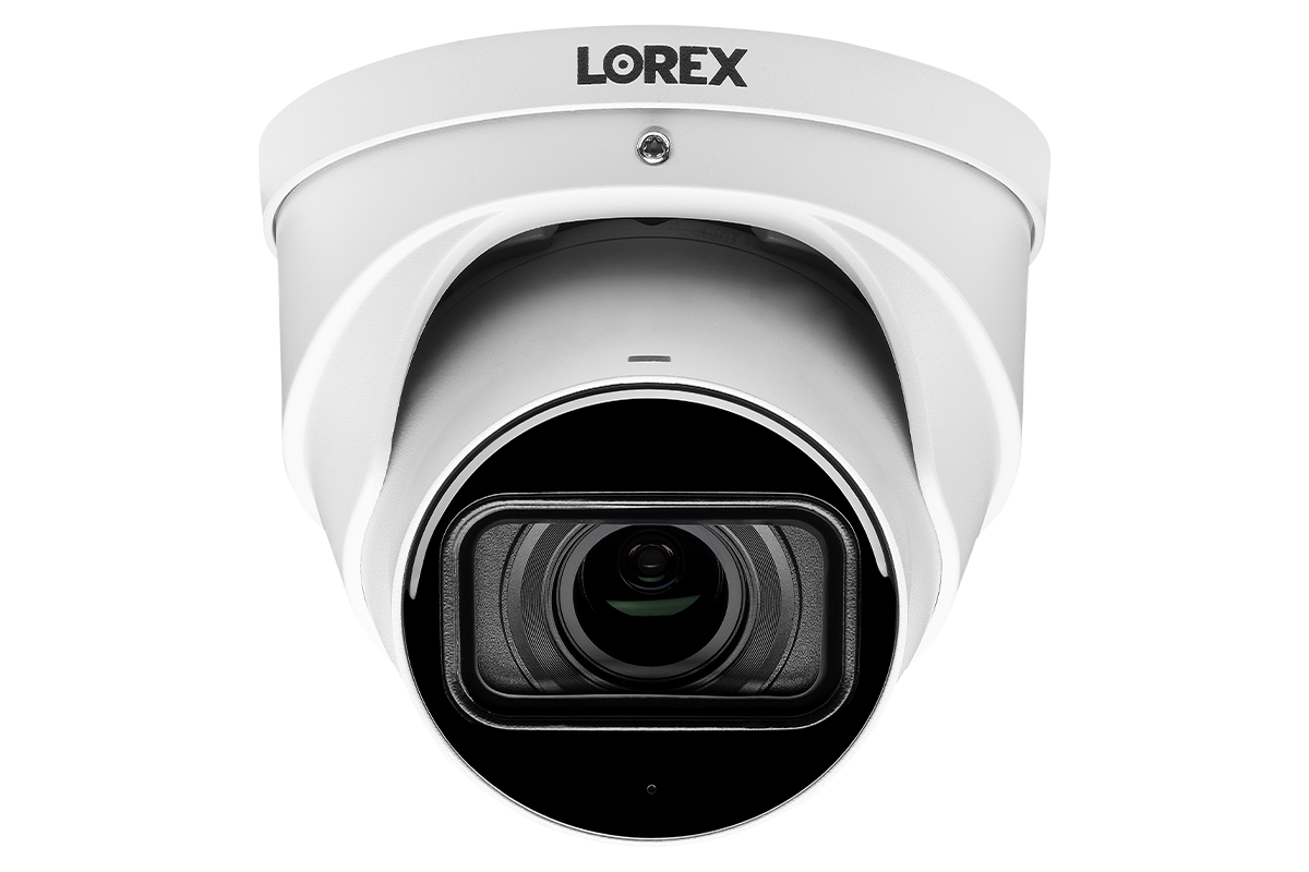 Nocturnal Series Lorex N4 - 4K IP Wired Dome Security Camera with Motorized Varifocal Lens, Real-Time 30FPS Recording and IK10 Vandal Proof