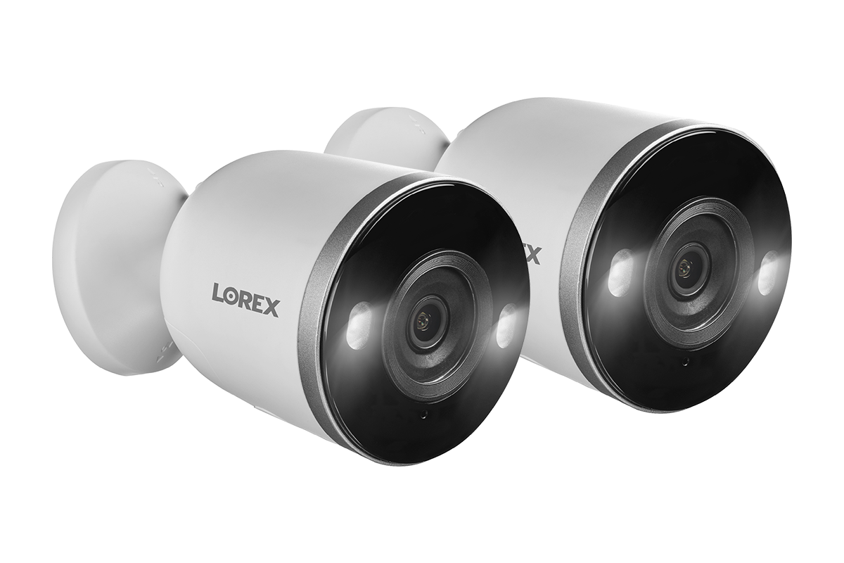Smart Indoor/Outdoor 2K Wi-Fi Camera 2-pack with Smart Deterrence and Color Night Vision