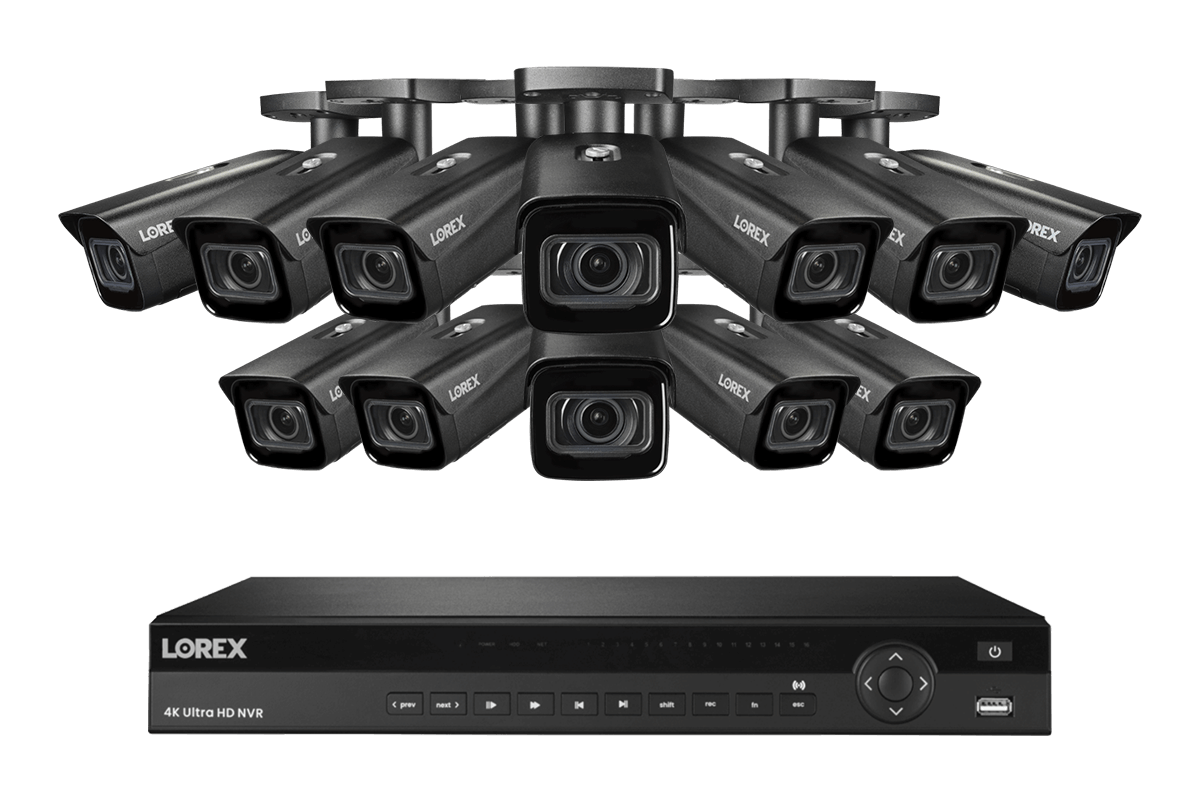 Lorex 4K (16 Camera Capable) 4TB Wired NVR System with Nocturnal 4 Smart IP Bullet Cameras Featuring Motorized Varifocal Lens, Vandal Resistant and 30FPS - Black 12