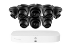 Lorex Fusion 4K 16-Camera Capable (8 Wired + 8 Wi-Fi) 2TB NVR System with IP Dome Cameras featuring Listen-In Audio - Black 8