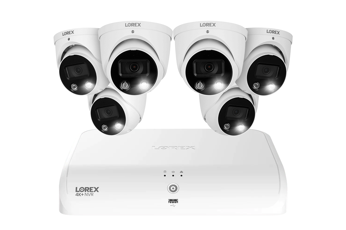 Lorex Fusion Series 4K+ 16 Channel (8 Wired + 8 Fusion Wi-Fi) 2TB Wired System with H13 Wired 4K IP Turret Cameras