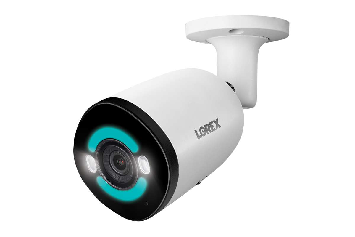 Lorex 4K+ Ultra HD 12MP Smart Security Lighting Deterrence Bullet AI PoE IP Wired Camera